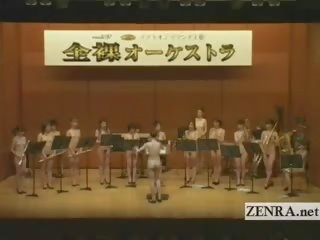 Nudist Japanese AV Stars In The Stark Naked Orchestra