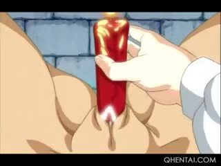 Hentai adulto clipe prisioneiro em chains masturbação conas em o célula