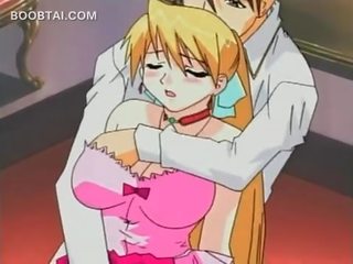 Magnificent blonde anime mademoiselle gets pussy finger teased