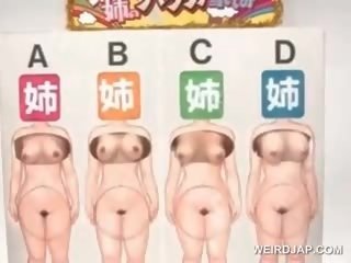 Азиатки hotties получаване на цици притиснат в секс клипс състезание