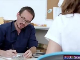 Adorable Student Jade Nile Stuffed By A Teacher In The Classroom