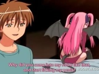 Pink Haired Busty Hentai Fairy Giving Tit Job