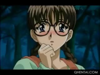 Innocent Hentai Teen In Glasses Banged Hard Has Orgasm