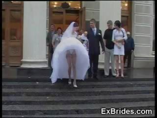 Amateur bride young woman gf voyeur upskirt exgf wife Lolly Pop wedding doll public real ass Pantyhose nylon Nude