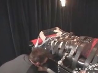 Gagged BDSM Amateur Hoe Teased With Nipples Clipping