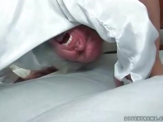 Young lover punishing and fucking a grandpa