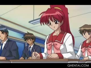 Hentai School xxx video With Naked Stunning Redhead Doll