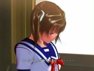 Shy 3D anime adolescent video tits