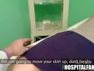 Foxy Brunette Patient Gets Massaged By Her professor