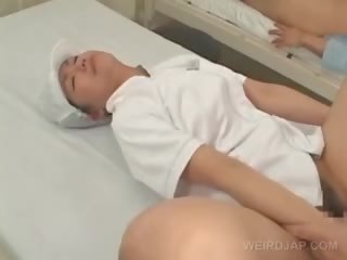 Cute Asian Nurse Pussy Fucked Deep By Her Patient