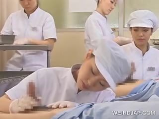 Japanese Nurse Slurping Cum Out Of lustful peter